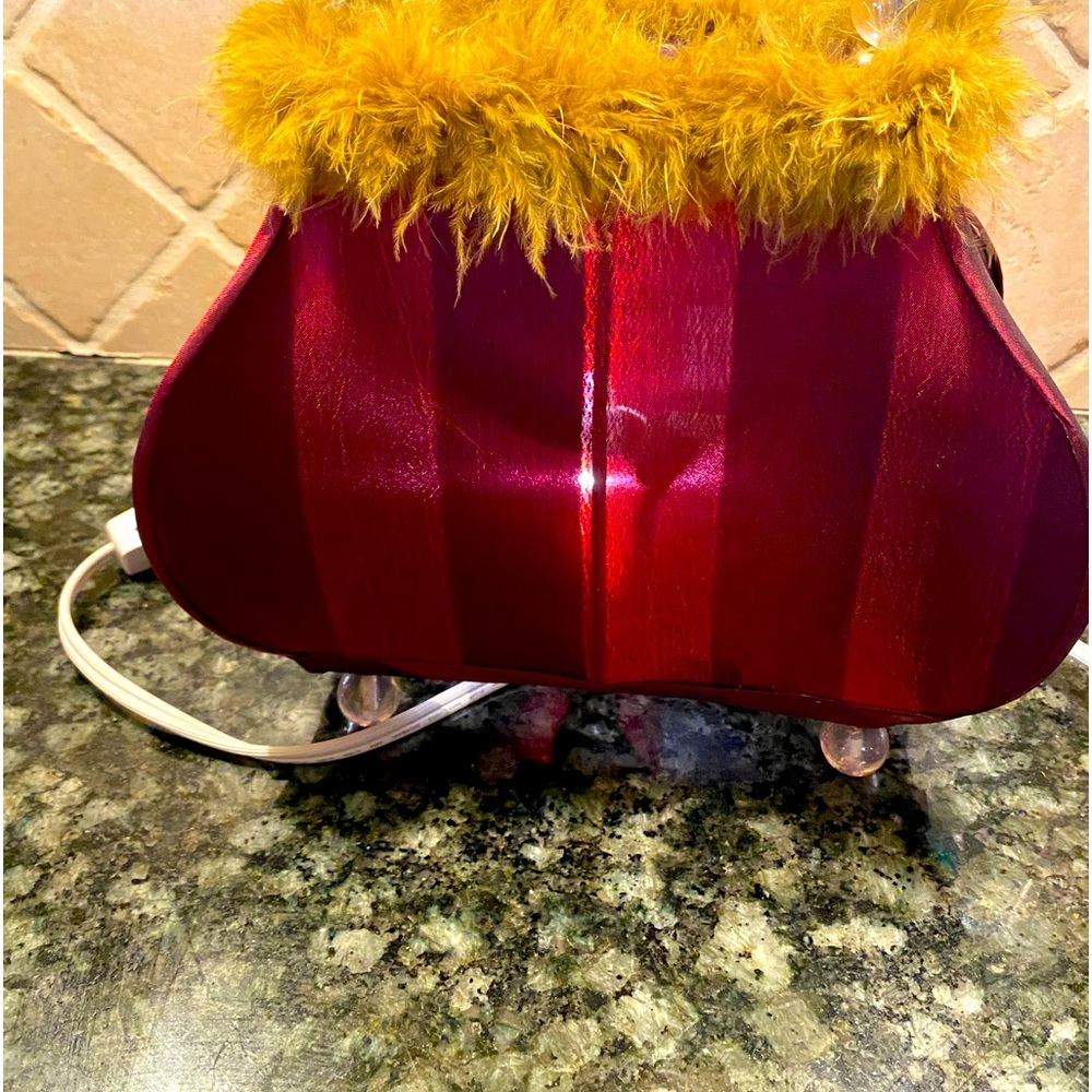 Vintage Maroon Purse Night Light